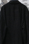 AVIVA JIFEI XUE 24 Autumn and Winter Wool Linen Plaid Casual Coat AJX-FW24-RMC-CWC-TYMGW Charcoal Wool Plaid FW24-RMC-KWLC